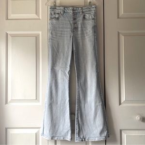 American Eagle Next Level Stretch Super High Rise Flare Jeans